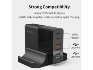 DEVIA Punjač Multi-port Extreme Speed Series (EU,75W), crna