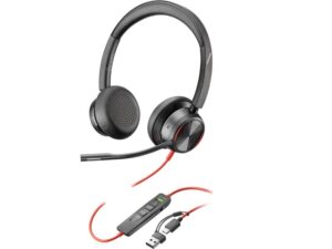 HP Poly Blackwire 8225 Stereo USB-C slušalice + USB-C/A Adapter (8X223AA)