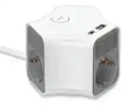 Produžni kabl sa prenaponskom zaštitom sa 3 utičnice MAX MPS-03UG-3M/3m/USB portovi(USB A + USB C )