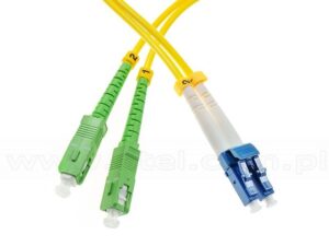 Fiber Duplex patch cord kabl SC/UPC – LC/UPC singlemode 9/125 mikrona dužine 3m, UPC (Ultra Physical Contact)