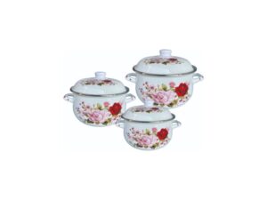 ROSBERG Šerpa set 3 R54518E3 18/20/22cm Bela sa cvetovima