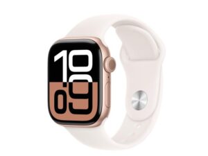 APPLE Watch S10 GPS 42mm Rose Gold Alu Case with Light Blush Sport Band – M/L (mwwj3qv/a)