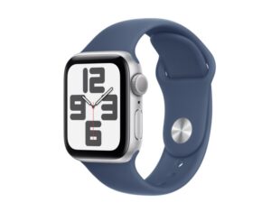 APPLE Watch SE2 v3 GPS 40mm Silver Alu Case with Denim Sport Band – M/L (mxed3qv/a)