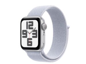 APPLE Watch SE2 v3 GPS 40mm Silver Alu Case with Blue Cloud Sport Loop (mxee3qv/a)