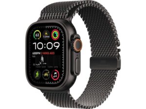 APPLE Watch Ultra2 v2 Cellular 49mm Black Titanium Case with Black Titanium Milanese Loop – S (mx4w3se/a) 19