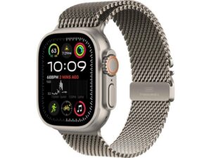 APPLE Watch Ultra2 v2 Cellular 49mm Natural Titanium Case with Natural Titanium Milanese Loop – M (mx5r3se/a)