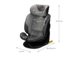 KINDERKRAFT AUTO SEDISTE I-FIX i size 40-150cm GRAPHITE BLACK