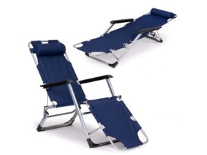ModernHome Ležaljka za plažu 2u1 Dark Blue