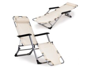 MultiGarden Baštenska ležaljka za plažu 2u1, bež