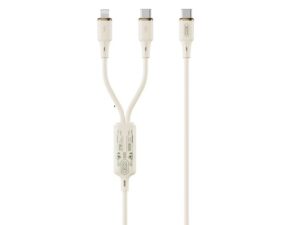 XO XO kabl za telefon 2u1 USB-C – Lightning + USB-C 1,2m BEIGE 60W