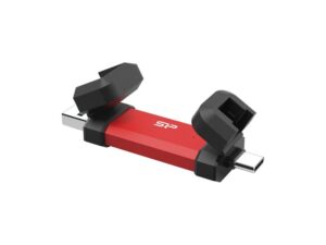 SILICON POWER Prenosni kompaktni eksterni SSD, 1TB, DS72 serija, crveni (SP001TBUC3S72VPR)