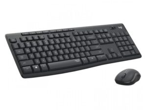 LOGITECH MK295 Silent Wireless Combo, tastatura + miš, crna, RU raspored