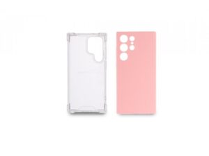 JUST IN CASE Silikon 2in1 za Samsung S23 ULTRA PROVIDNA+PUDER-ROZE
