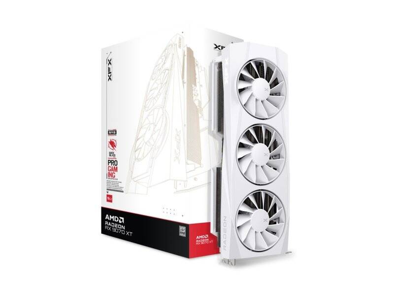XFX Quicksilver AMD Radeon RX 9070XT White Gaming Edition 16GB GDDR6 256-bit RX-97TQICKW9