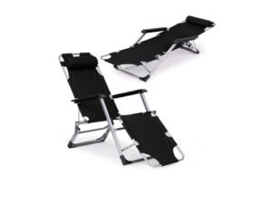 ModernHome Ležaljka za plažu 2u1 black