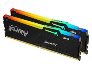 KINGSTON DIMM DDR5 128GB 2x64GB kit 5600MT/s KF556C36BBEAK2-128 FURY Beast Black RGB EXPO
