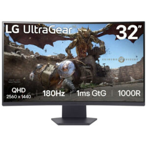 Monitor 31.5″ LG 32GS60QX-B VA 2560×1440/180Hz/1ms/2xHDMI/DP/zakrivljeni