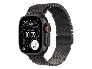 APPLE Watch Ultra 3 Cellular 49mm Black Titanium Case with Black Titanium Milanese Loop – Medium (mf1q4se/a)