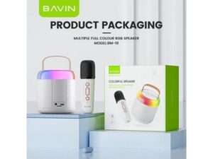 Bavin Mini karaoke zvučnik sa mikrofonom bela – BM-19 bela (
