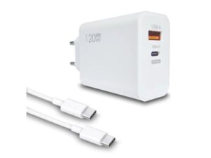 Bavin Bavitel punjač 120W Usb A+ Type C + kabl Type C/Type C, bela