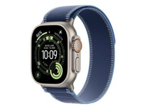 APPLE Watch Ultra 3 Cellular 49mm Natural Titanium Case with Blue/Bright Blue Trail Loop - M/L (mewu4pm/a)