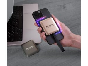 TRANSCEND Eksterni SSD, 1TB, Tip-C, podržava MagSafe, Champagne gold (TS1TESD420G)