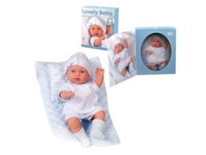 PERTINI Lutka Lovely Baby 33cm sa jastukom plava