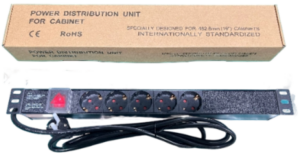 ExeLink Razvodni PDU panel za rack 19 in, sa 5 uticnih mesta, kabl 2m (aluminijum)