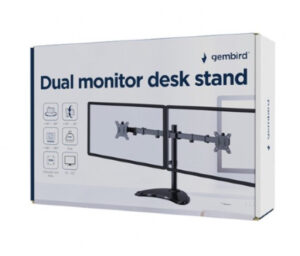 MS-D2ST-02 Gembird Duplo Stono postolje za monitor (rotiranje, naginjanje, okretanje), 13-32 max.8KG