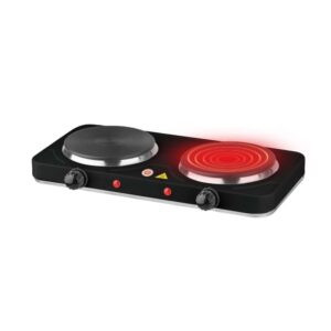 RAF R.8020AB ELEKTRIČNI REŠO SA DVE RINGLE CRNI 2 X 1000W