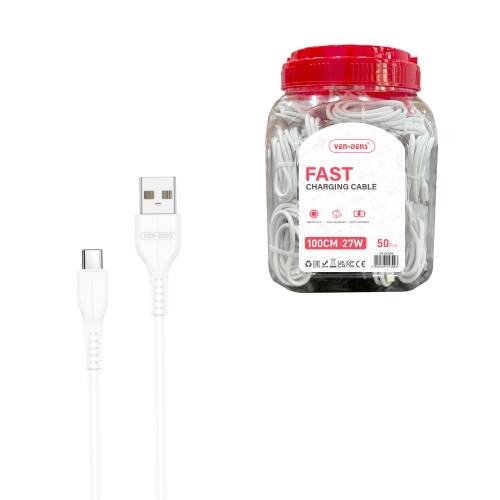 Ven Dens USB kabl VD-DCR 03 USB na Type C 1m 1/50 kom. BELI