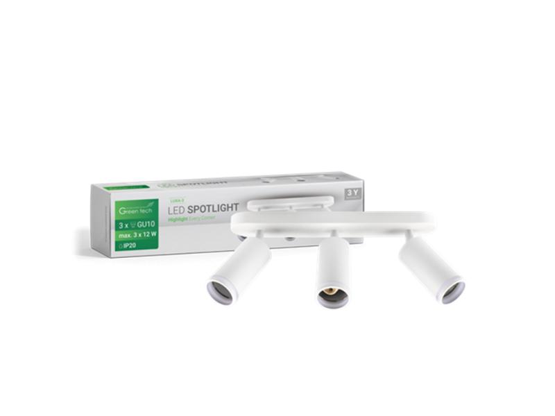 GREENTECH LED spot svetiljka 3x GU10 bela (LUXA-3)