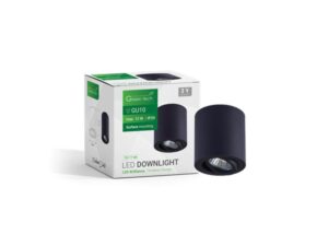 GREENTECH Nadgradna svetiljka GU10 crna (TS117-BK)