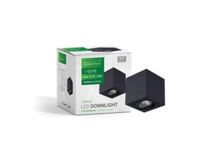 GREENTECH Nadgradna svetiljka GU10 crna (YS084S-BK)