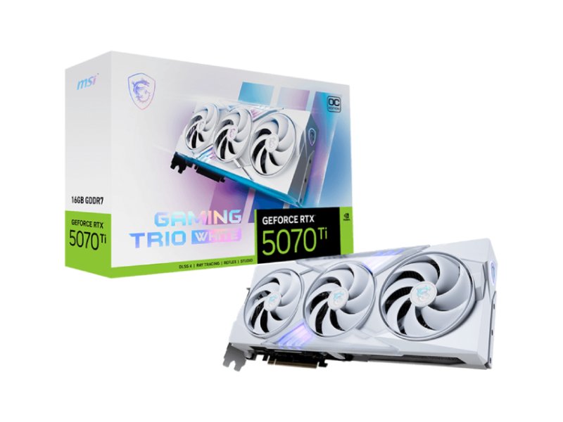 MSI NVidia RTX 5070 Ti 16G 256bit GeForce RTX 5070 Ti 16G GAMING TRIO OC WHITE grafička karta