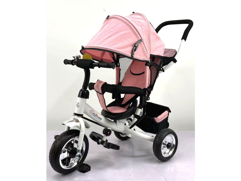 Playtime 411 Tricikl sa podesivim naslonom roze
