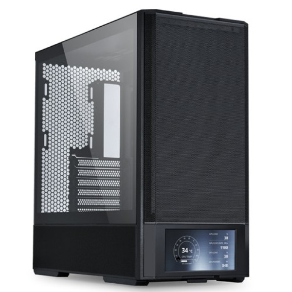 Kućište Lian Li LANCOOL 207 Digital 6″ Ekran/MidTower,Crni/LAN207DX
