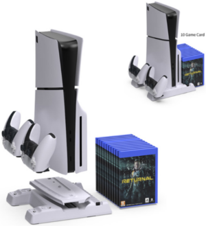 Stalak za PS5/PS5 SLIM DOBE multifunkcionalni TP5-3537B beli