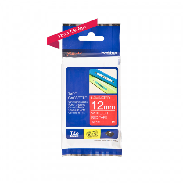 TZe-435 belo na crveno 12mm