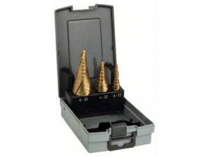 BOSCH 3-delni set stepenastih burgija HSS-TiN 2608587432, 4-12  4-20  6-30 mm