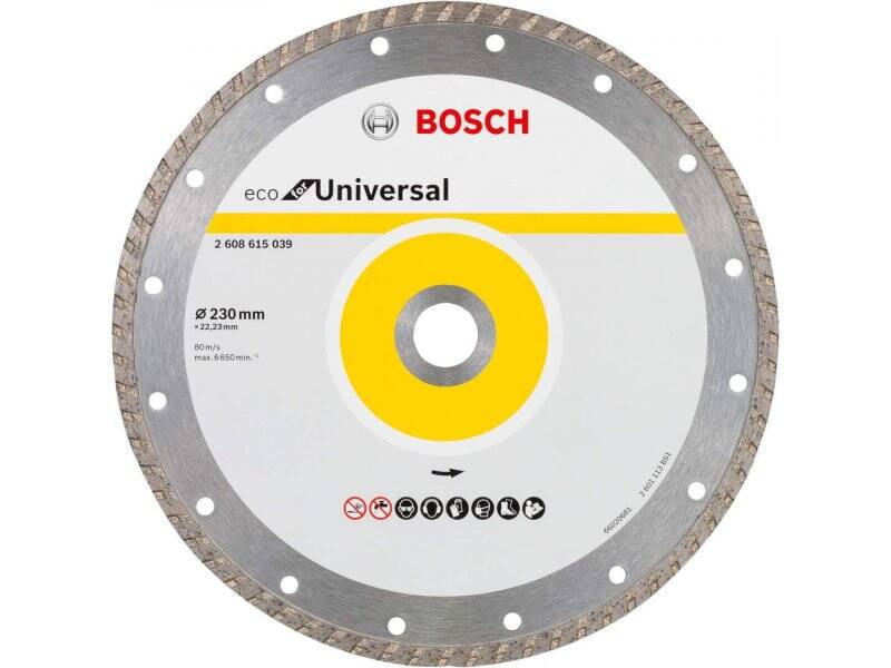 BOSCH Dijamantska rezna ploča ECO For Universal 230×22,23×2,6×7 – pakovanje od 10 komada (2608615044)