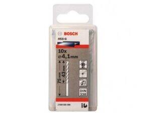 BOSCH Burgija za metal HSS-G, DIN 338 4,1 x 43 x 75 mm pakovanje od 10 komada