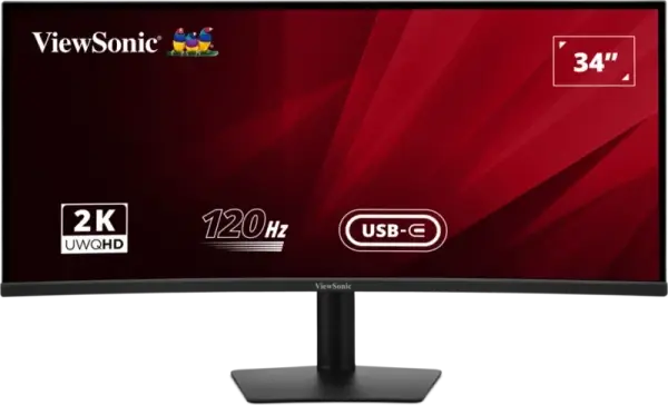 Monitor 34 Viewsonic VA3420C 3440×1440/UWQHD/IPS/21:9/1ms/120Hz/2xHDMI/DP/3xUSB/USB-C/zvučnic/curved