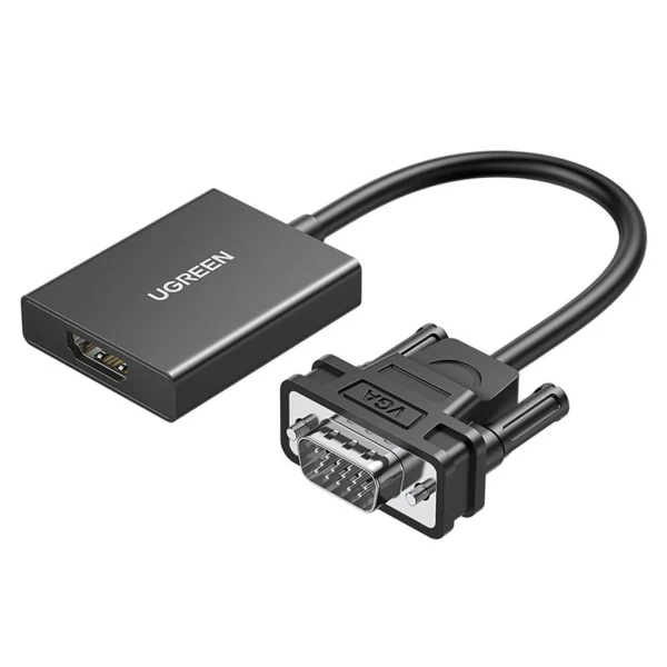 Adapter konverter Ugreen VGA na HDMI + Audio port 1080P/60Hz CM513