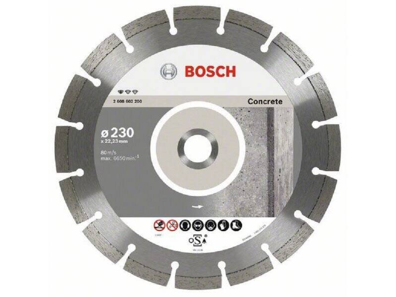 BOSCH Dijamantska rezna ploča Standard for Concrete 2608603243, 230 x 22,23 x 2,3 x 10 mm