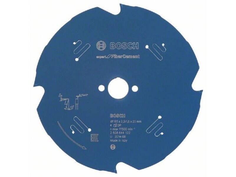 BOSCH Expert for Fibre Cement list kružne testere za akumulatorske testere 160×1.8/1.2×20 T4  2608644554, 160×1.8/1.2×20 T4