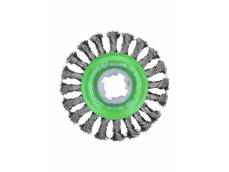BOSCH X-LOCK točak od pletene žice, 115 nerđajući čelik 2608620733, 115 mm, 0,5 mm, X-LOCK