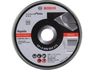 BOSCH Rezna ploča ravna Standard for Inox - Rapido WA 60 T BF, 125x1,0 mm pakovanje od 10 komada - 2608603255