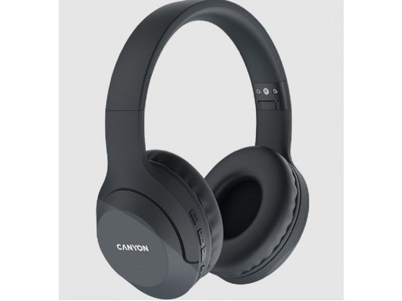 CANYON Bežične slušalice BTHS-3, Bluetooth 5.1, 300mAh, tamno siva