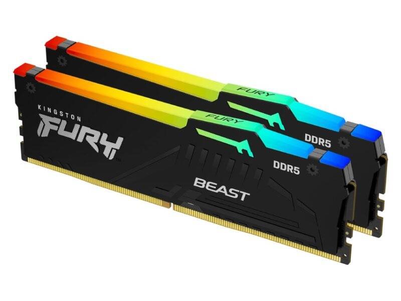 KINGSTON DIMM DDR5 32GB 2x16GB kit 6.000MT/s FURY Beast Black RGB EXPO KF560C36BBE2AK2-32